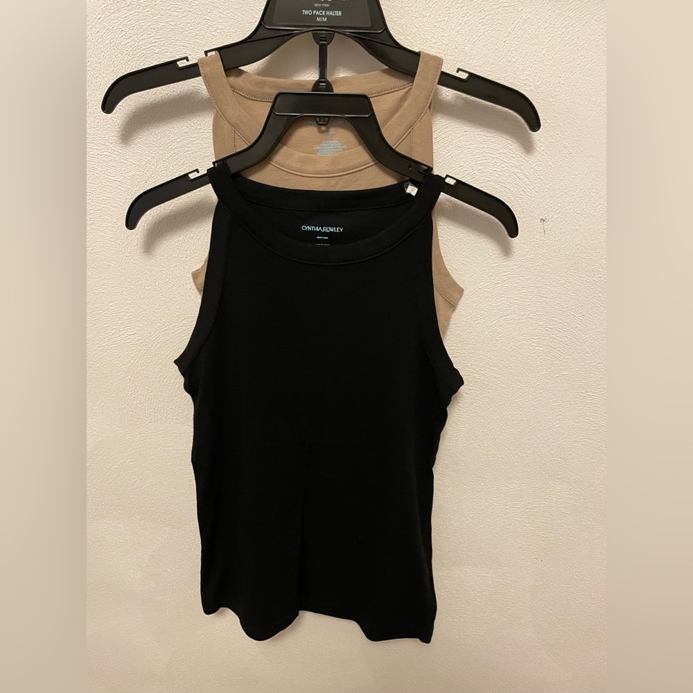 Cynthia Rowley two pack halter tops